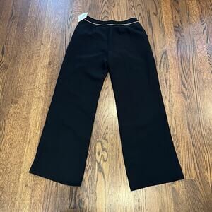 New with Tags Alfani Petite Side Zip Black Dress Pants with Tan Piping 4 Petite